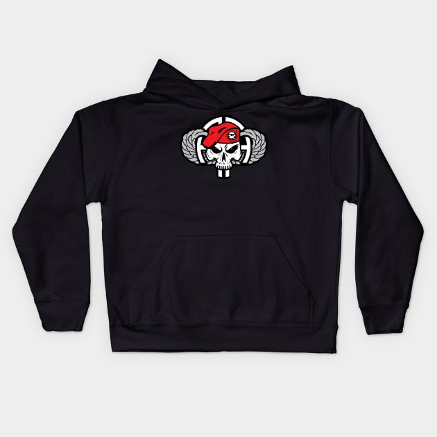 AA Airborne Skull Kids Hoodie by Baggss